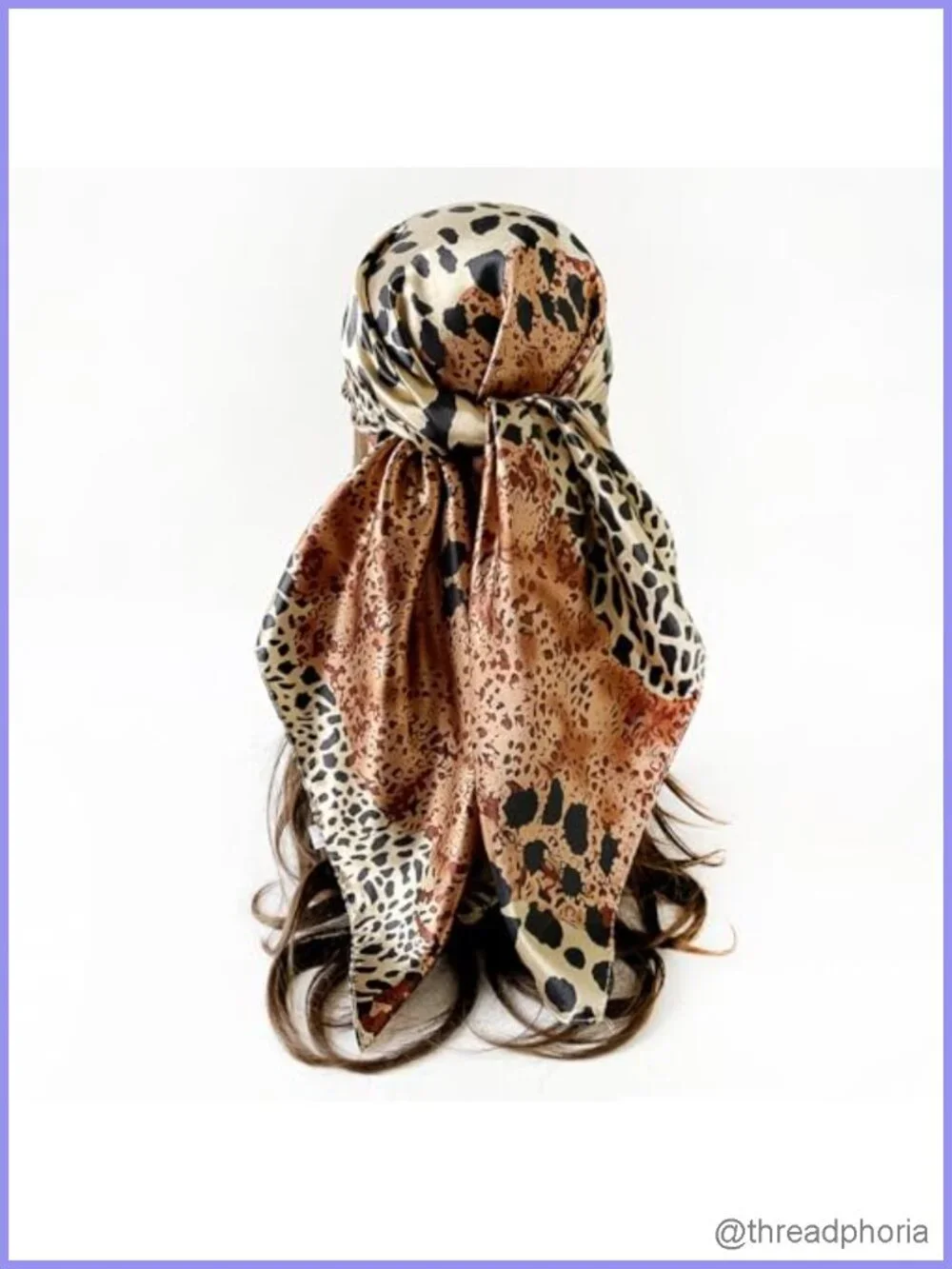 Silk Feel Square Scarf Neck Hair Bandana Wrap Lightweight
